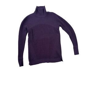LULULEMON 100% Merino Wool Knit Turtleneck Sweater‎ in Burgandy, Size 8